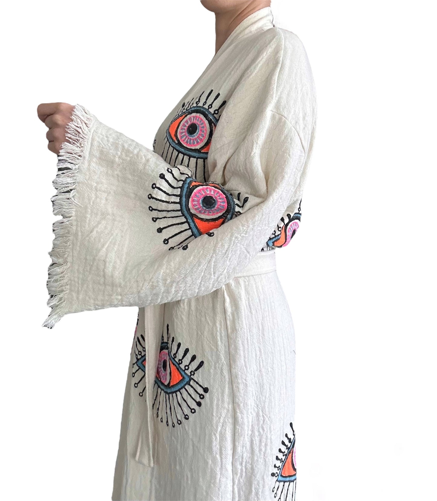 Evil Eye Kimono Robe Multi Color