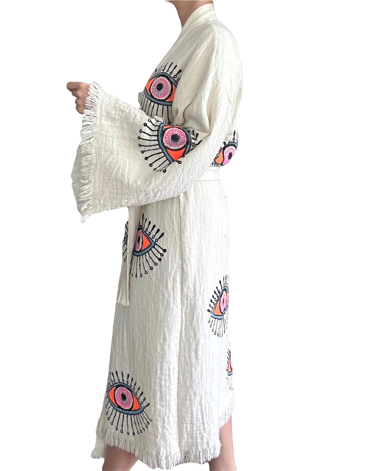 Evil Eye Kimono Robe Multi Color