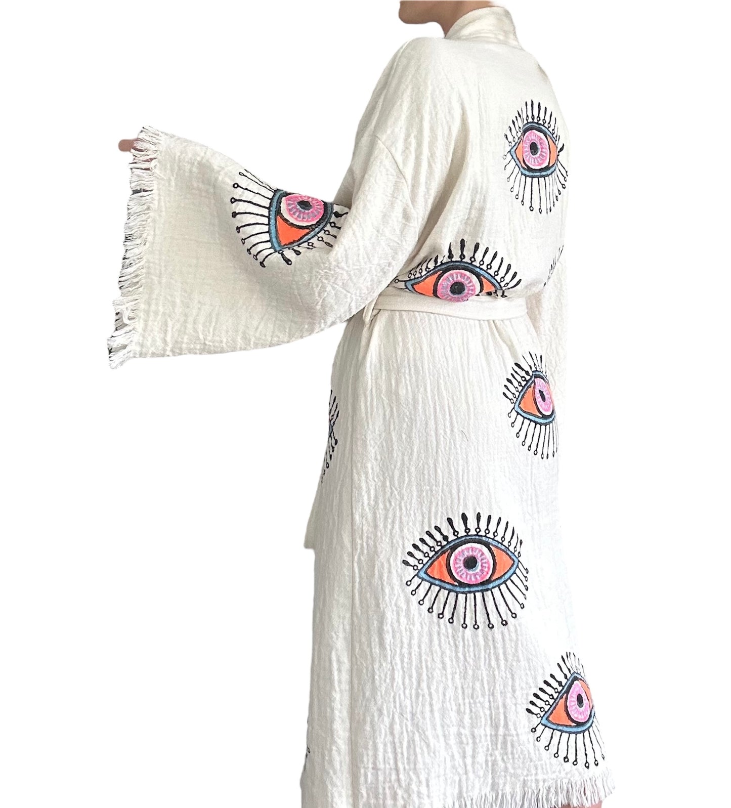 Evil Eye Kimono Robe Multi Color